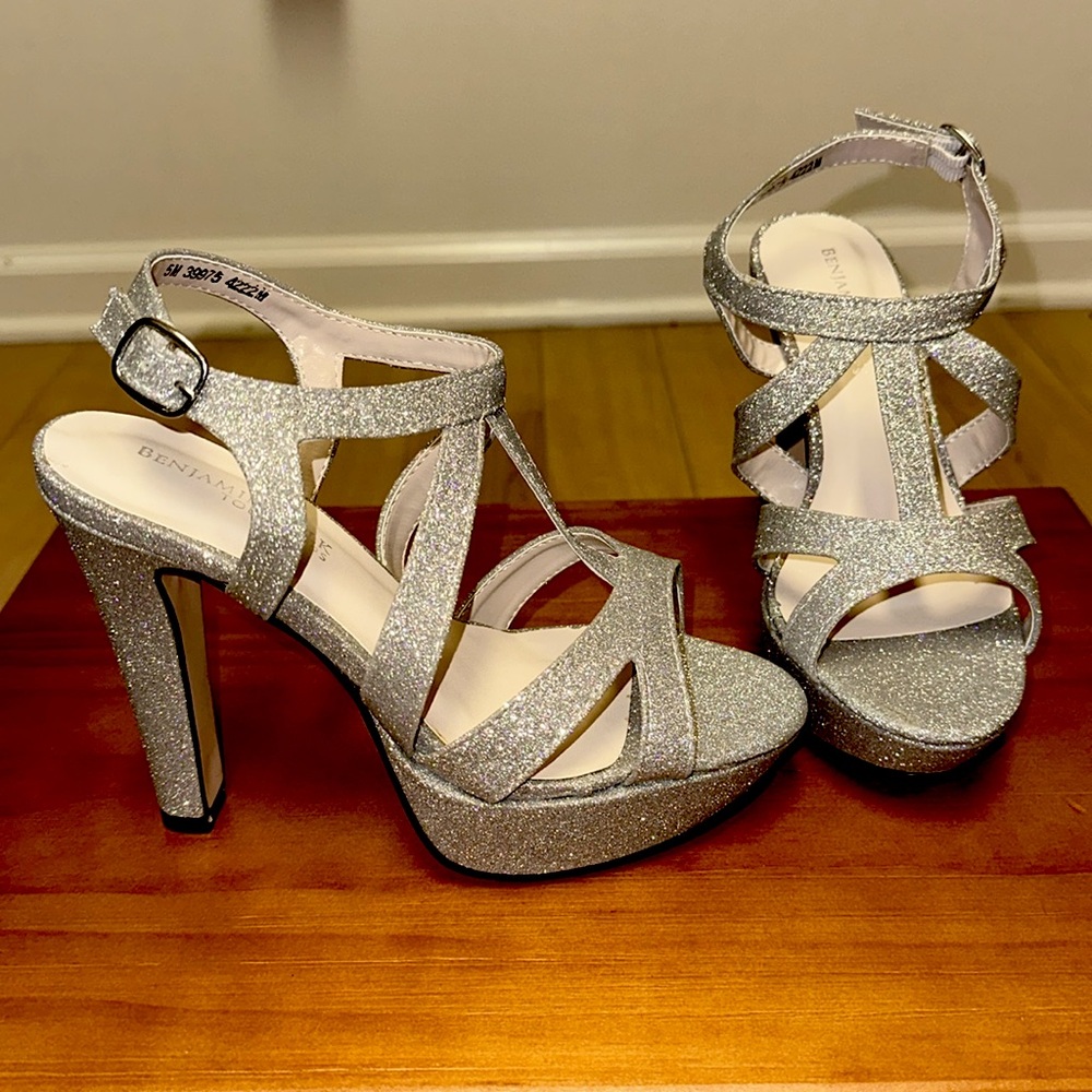 COPY - Benjamin Walk Touch Ups Queenie Silver Glitter Heels
